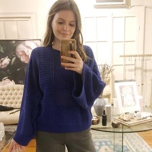 Royal blue knitted sweater